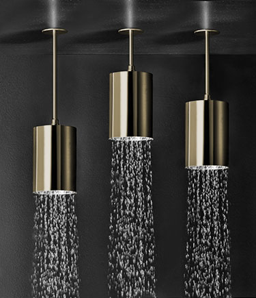 Chalice Brass Ceiling Mounted Shower Head (75AB)