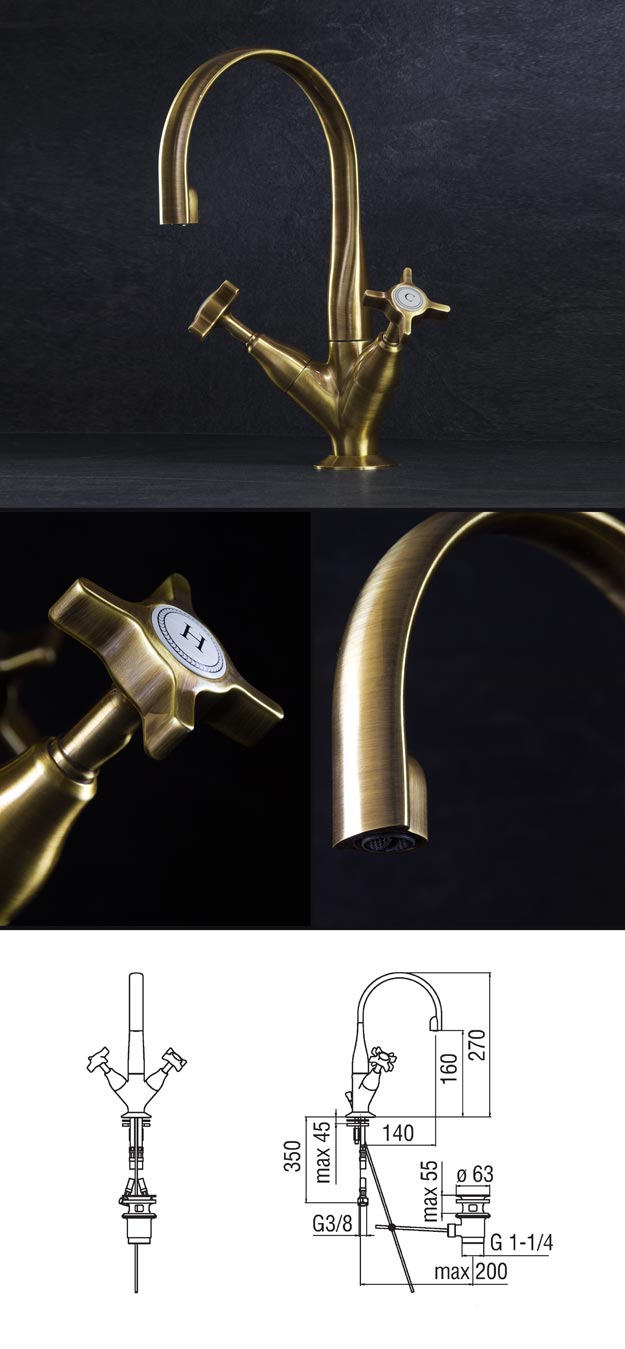 Coco Brass Basin Tap (34A)