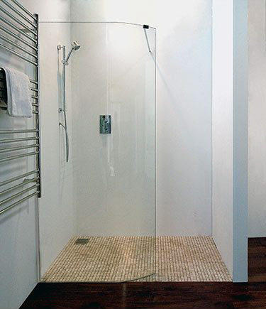 Curved Sail Walk In Shower Partition (73E)
