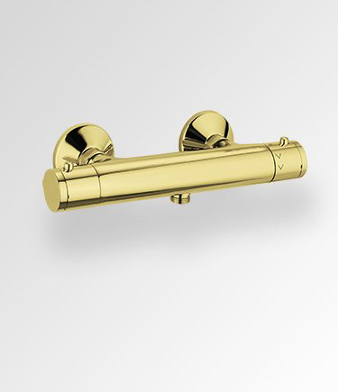 Gold Exposed Thermostatic Shower Valve (43MM)