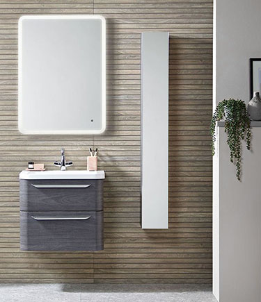 Tall Mirror Bathroom Cabinet (62L)