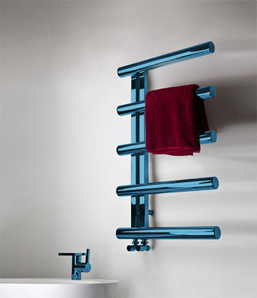 Tubular Blue Chrome Towel Warmer (58BLU)