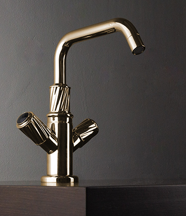 Twist Gold Two-Handle Basin Mixer (47GD)