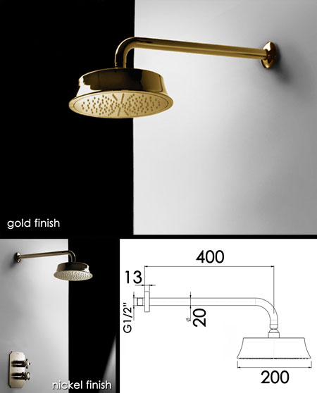 Coox Gold Fixed Shower Head (43C)