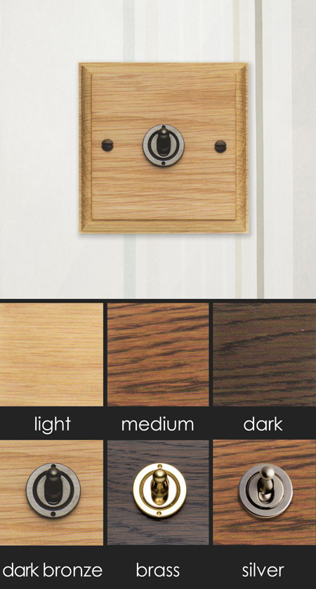 Oak Electrical Toggle Light Switch (118B)