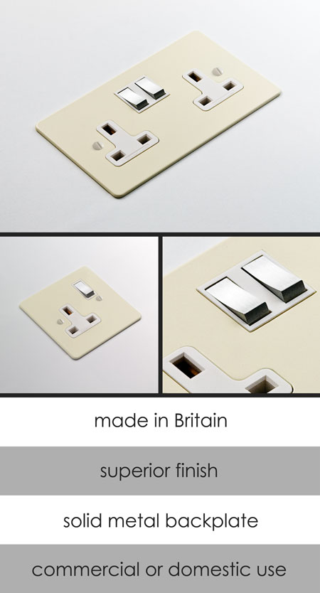 Cream Electrical Plug Sockets (116B)
