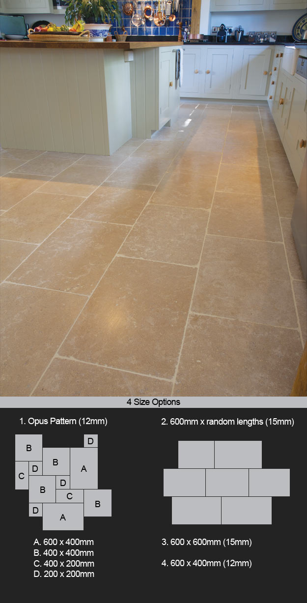 Antique Jura Limestone Flooring Tiles (95C)