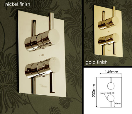 Nickel FreshThermostatic 2 Function Shower Valve with Nickel Finish (402C)