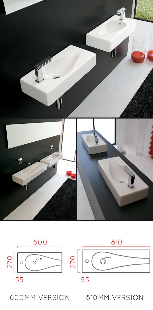 The Pure Tear Drop Bathroom Washbasin (1164)