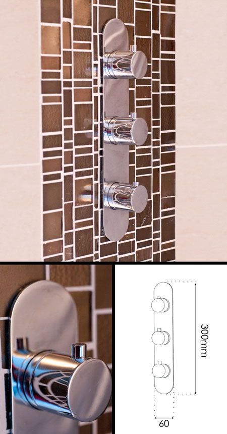 Oval Multi-Function Thermostatic Shower Control (81V)