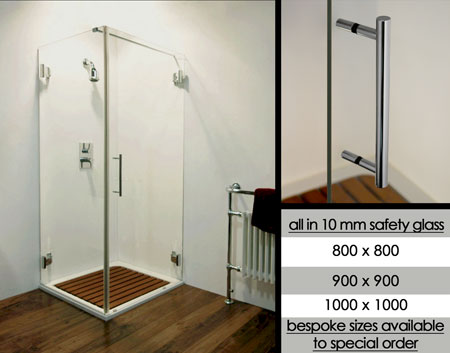 'The Yacht' Frameless Shower Enclosure in 10mm Glass (430)