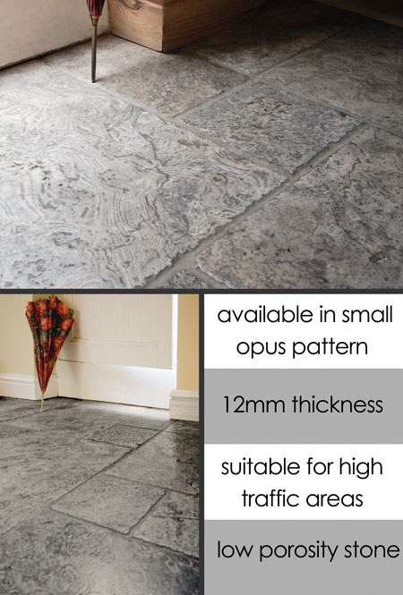 Distressed Grey Travertine Flooring (94G)