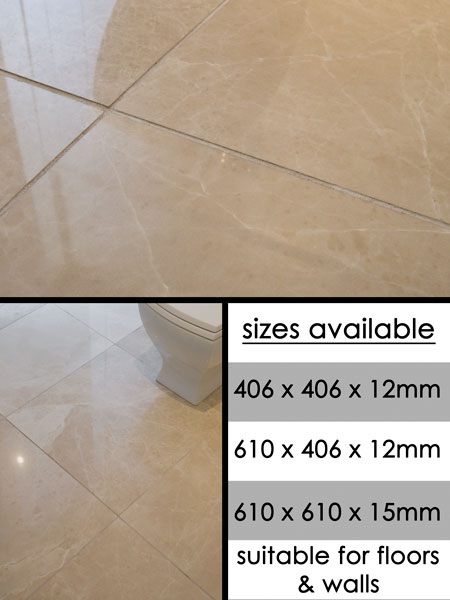 Creama Polished Marble Floor Tiles (96G)