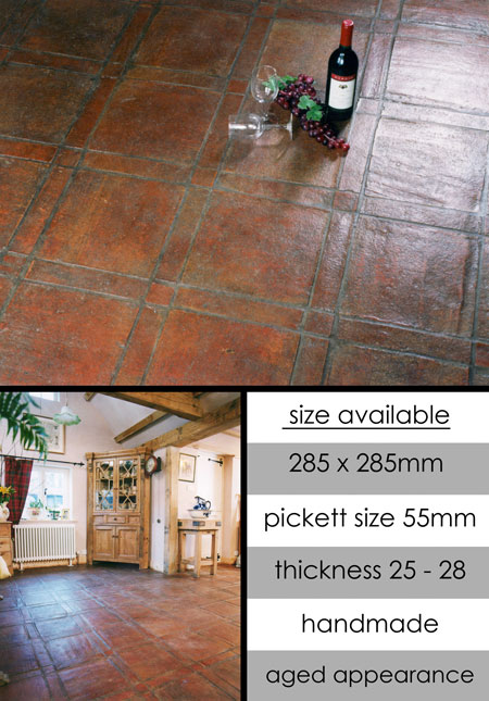 Antique Picket Terracotta Flooring Tiles (99C)