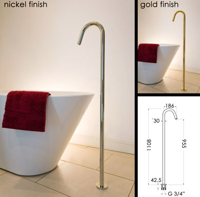Nickel Freestanding Bath Spout (48K)