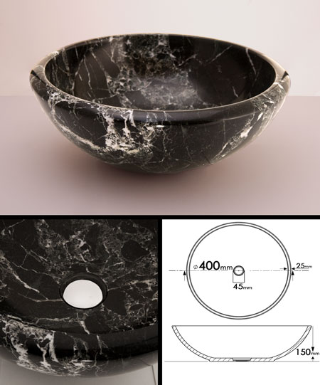 Black Marble Sink (66F)