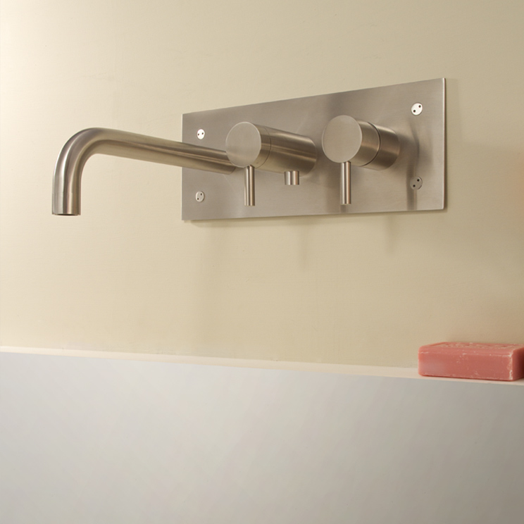 Noa Stainless Steel Wall Mounted Bath & Shower Tap (49D)
