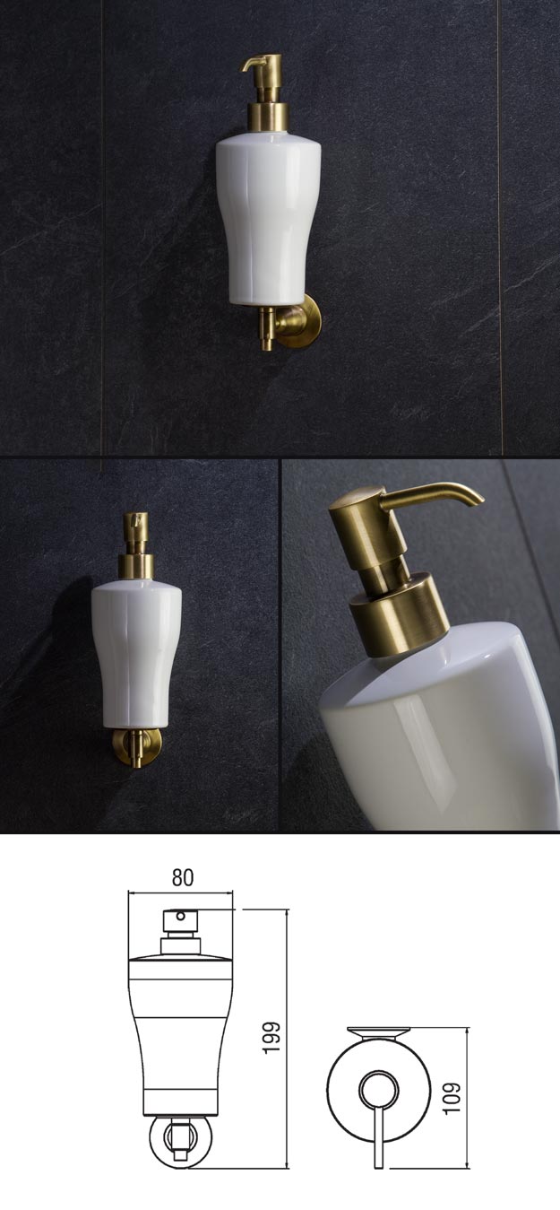 Coco Antique Brass Soap Dispenser (34N)