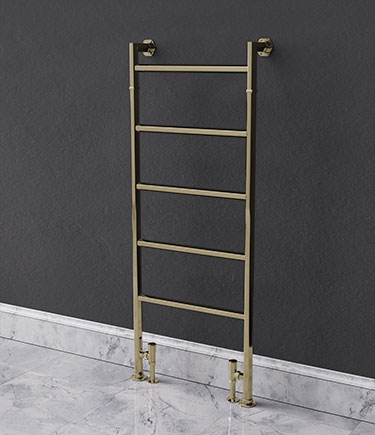 Art Deco Brass Heated Towel Rail (HX1BR)