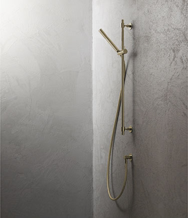 Art Deco Brass Slide Rail Shower Head (61BM)