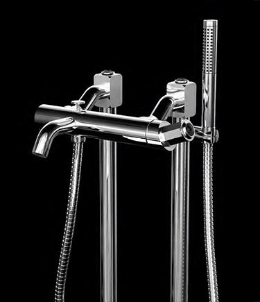 Art Deco Chrome Freestanding Bath Tap (61HH)