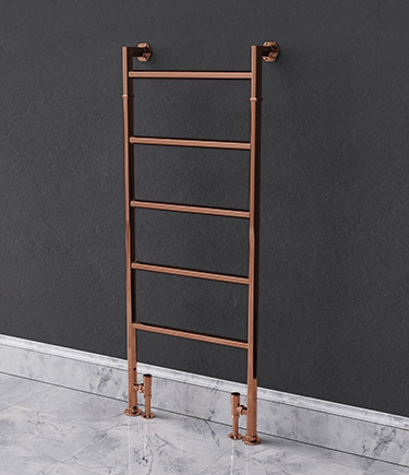 Art Deco Copper Heated Towel Rail (HX1CP)