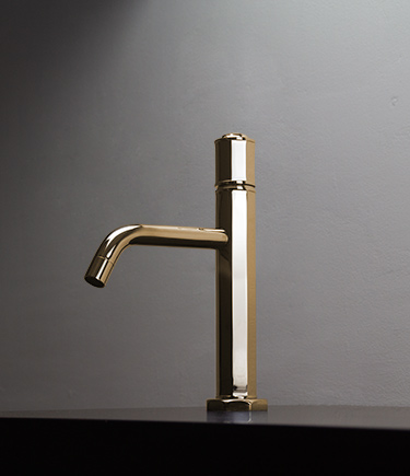 Art Deco Gold Basin Mixer (61GA)