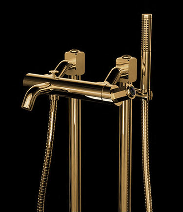 Art Deco Gold Freestanding Bath Tap (61GG)