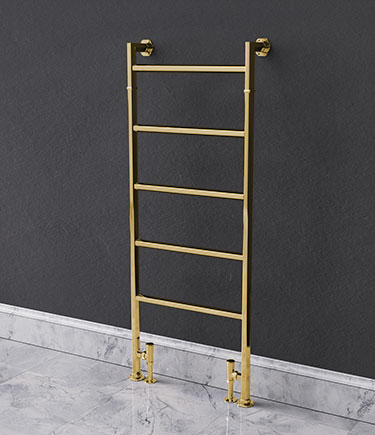 Art Deco Gold Heated Towel Rail (HX1G)