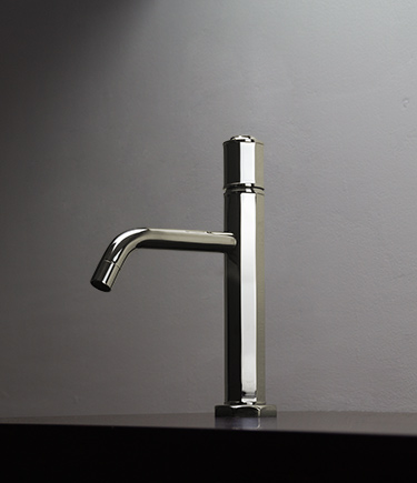 Art Deco Nickel Basin Mixer (61NA)