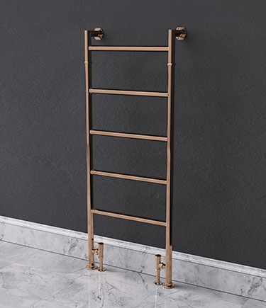 Art Deco Rose Gold Heated Towel Rail (HX1RG)
