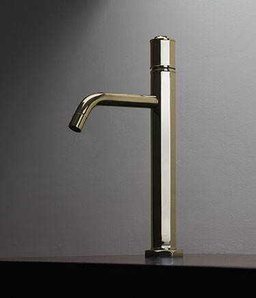 Art Deco Brass Tall Basin Mixer (61BC)