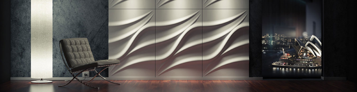 wavy textured wall panels