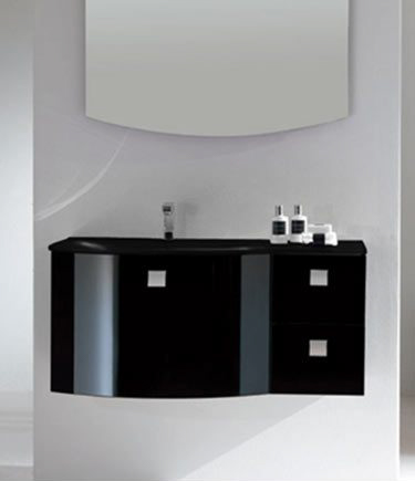 Lily Lou Gloss Black Bathroom Furniture (3AA)