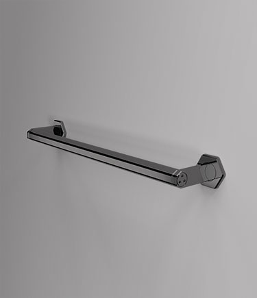 Art Deco Black Chrome Straight Grab Rail (ATBC1) 