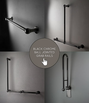 Black Chrome Ball Joint Grab Rails