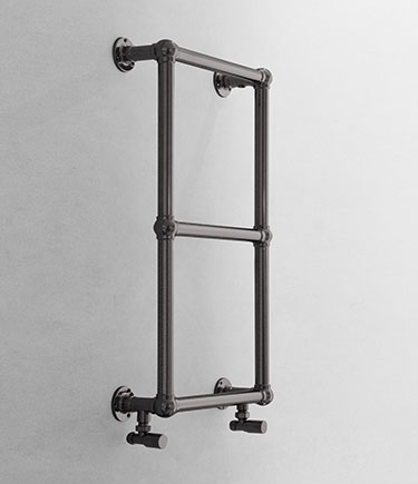 Classic Ball Jointed Black Chrome Towel Rail (57VBC)