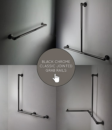 Black Chrome Classic Joint Grab Rails
