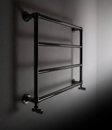 Black Chrome Classic Joint Multi Rail Towel Warmer (11BC)