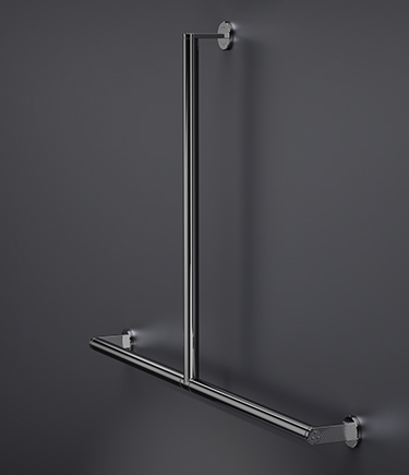 Etch Black Chrome T-Shaped Grab Bar (ETBC4)