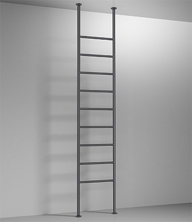 Black Chrome Floor to Ceiling Towel Warmer (59TBC)