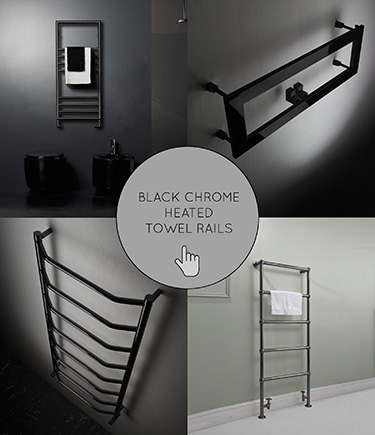 Black Chrome Heated Towel Rails