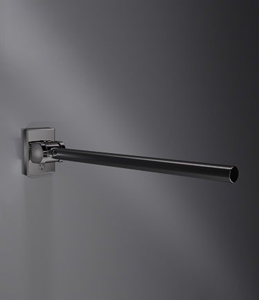 Helo Black Chrome Hinged Straight Grab Bar (HL5BC)