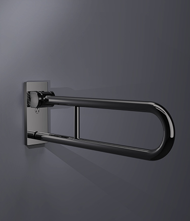Helo Black Chrome Hinged Double Grab Bar (HL7BC)