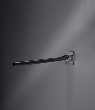 Helo Black Chrome Removable Hinged Straight Grab Bar (HL3BC)