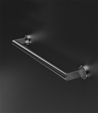 Helo Black Chrome Straight Grab Rail (HL4BC)