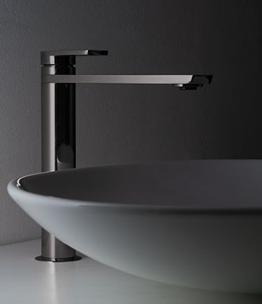 Kara Black Chrome Tall Basin Tap (74CC)