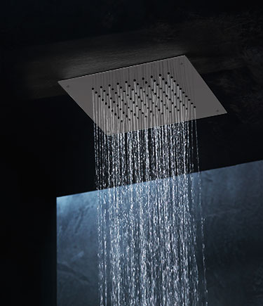 Loft Black Chrome Ceiling Shower Head (75TBC)