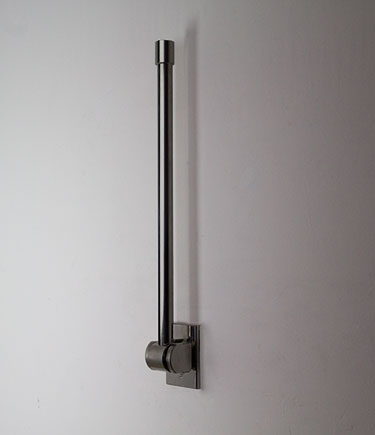 Black Chrome Removable Hinged Straight Grab Bar (156BC)