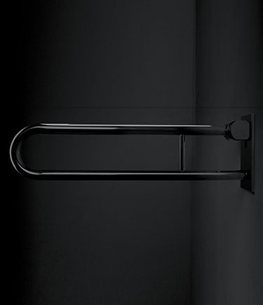 Black Chrome Removable Hinged Grab Bar (154BC)